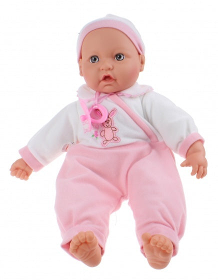 babypop Baby Cute 40 cm 3-delig konijn roze