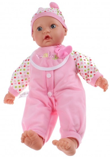 babypop Baby Cute 40 cm 3-delig stipjes roze