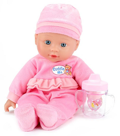 babypop Beau tuitbeker junior 30 cm roze 2-delig