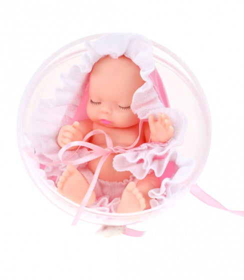 babypop Cute in bal 10 cm meisjes roze 3-delig