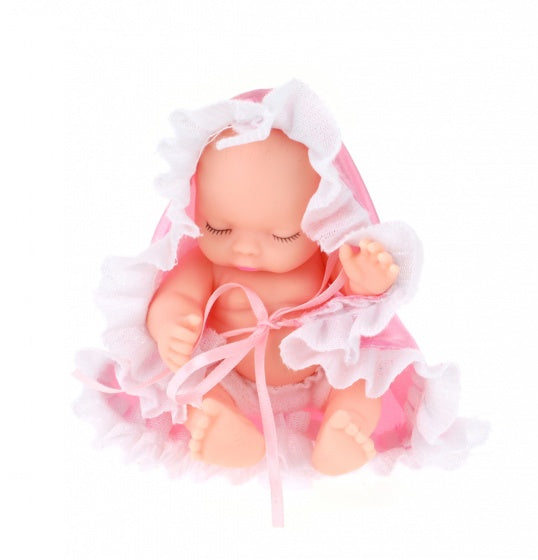 babypop Cute in bal 10 cm meisjes roze 3-delig