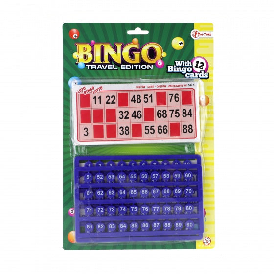 bingo reisspel rood/blauw 30 cm