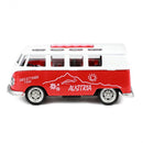 bus Austria retro 12 x 5 x 5,5 cm staal rood/wit