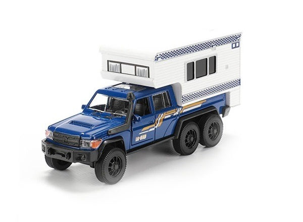 camper junior 19,5 x 14 cm diecast pullback wit/blauw