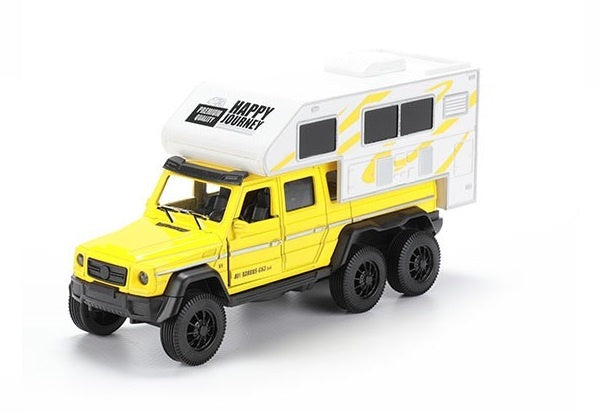 camper junior 19,5 x 14 cm diecast pullback wit/geel