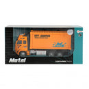 Metal Pull-back Container Vrachtwagen 1:38