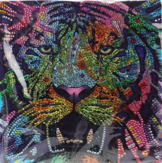 diamond painting Leeuw junior 20 x 20 cm 5-delig