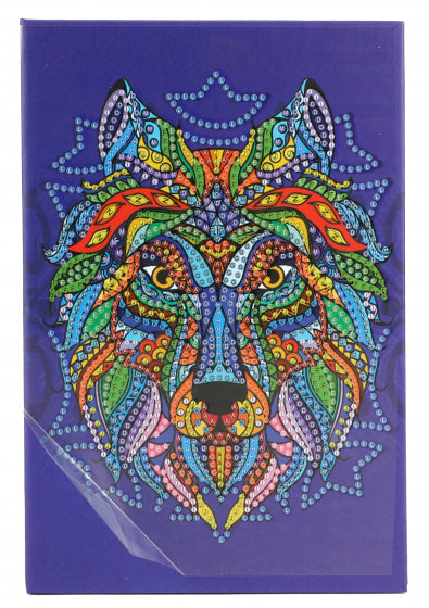 diamond painting notitieboekje leeuw 20,5 cm papier