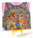diamond painting Wolf junior 20 x 20 cm 5-delig