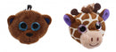 dieren sleutelhangers beer en giraffe 5 cm