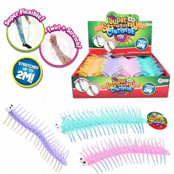 duizendpoot junior 2 meter rubber geel