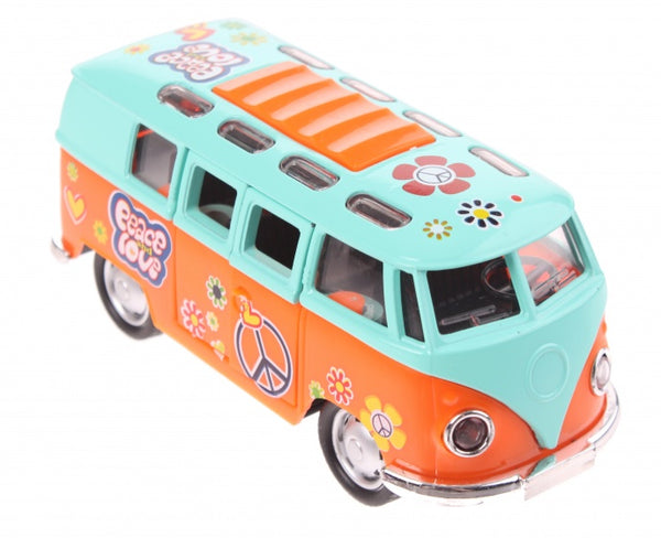 FlowerPower Die-cast bus oranje