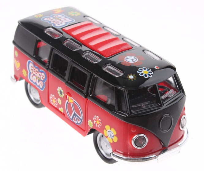 FlowerPower Die-cast bus rood