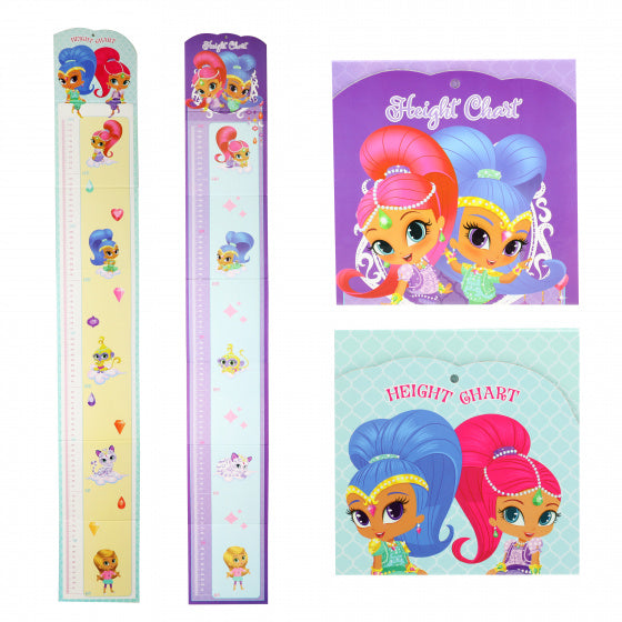 groeimeter Shimmer & Shine meisjes 60-150 cm blauw