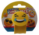 klaparmband Emoticon lach meisjes 8 x 5 cm geel