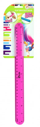 klaparmband liniaal 30 cm roze