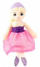 knuffelpop prinses paars 38 cm
