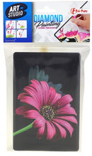 knutselset Diamond Painting bloem roze 15 x 10 cm