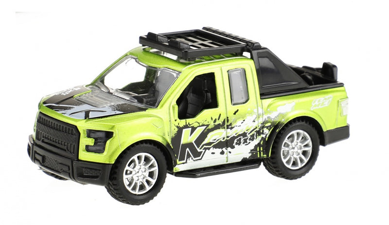 Metal frictie 4x4 pickup 10cm groen