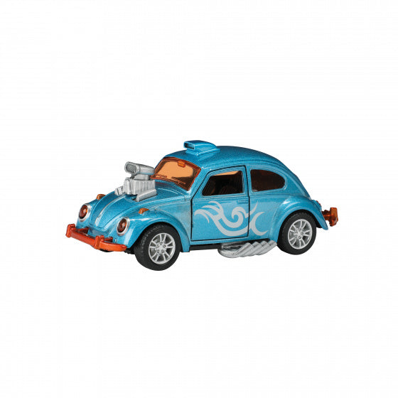 Kever Hot Rod jongens pull-back lichtblauw