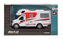 Metal Pullback camper rood/zwart 13 cm