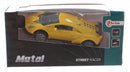 Metal raceauto geel