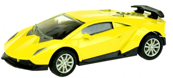 Metal raceauto geel