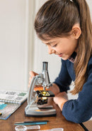 microscoopset 31,3 x 26,8 cm zilver/zwart 40-delig