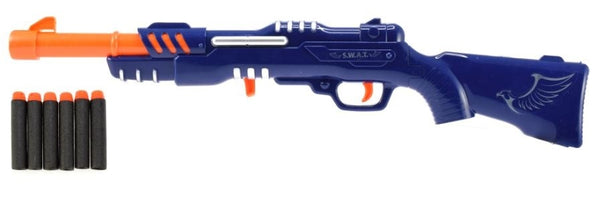 Police Geweer Blauw/Oranje met 6 Foampijlen