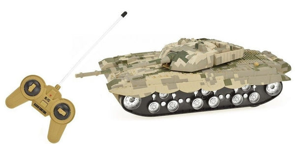 militaire tank met licht en geluid 27 cm groen