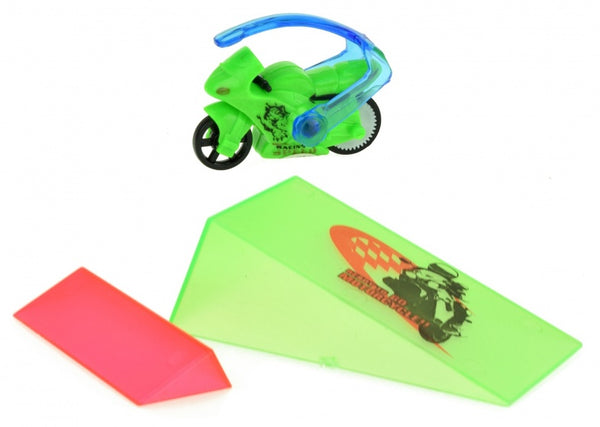 mini-motor turbo racers met schans 3-delig groen