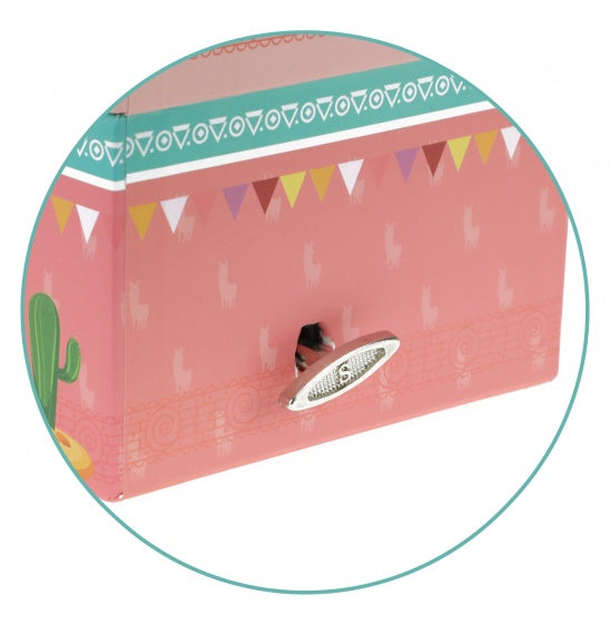 muziekdoosje Llamazing 10 cm terracotta