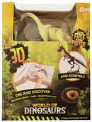 opgraafkit World of Dinosaurs brachiosaurus gips 5-delig