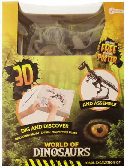 opgraafkit World of Dinosaurs t-rex gips 5-delig