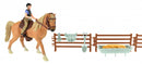 paardenspeelset met ruiter bruin