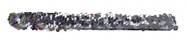 pailletten klaparmband zilver 20 cm