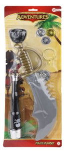 piratenset jongens bruin/rood 8-delig