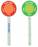 politiestopbord De met knipperlicht 29 cm wit