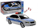 Politiewagen met licht en geluid 24 cm wit/blauw