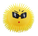 pufferbal emoji bril geel 15 cm