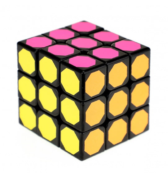 puzzelkubus neon 10 x 10 cm