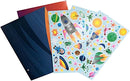 raamstickers heelal junior vinyl donkerblauw/oranje