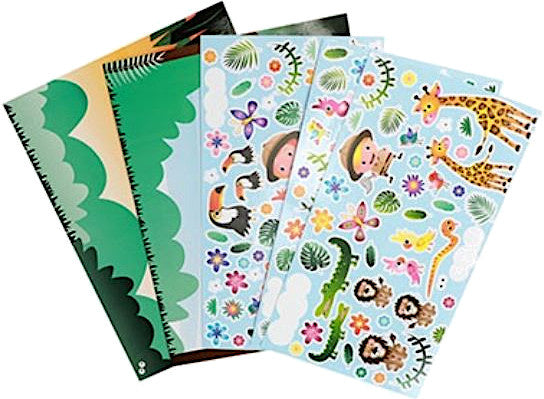 raamstickers jungle junior vinyl groen