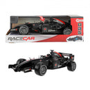 raceauto met coureur jongens zwart/rood