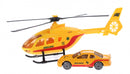 Rescue Team set helikopter met auto geel ambulance