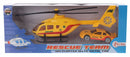 Rescue Team set helikopter met auto geel ambulance