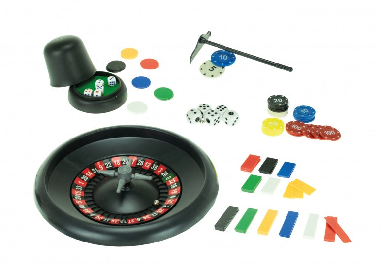 rouletteset groen/zwart 18-delig 15 cm