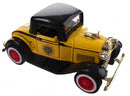 schaalmodel classic cars die-cast geel/zwart 12 cm