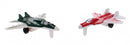 Sky Fighter vliegtuigjes diecast 7 cm rood/groen