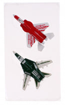 Sky Fighter vliegtuigjes diecast 7 cm rood/groen